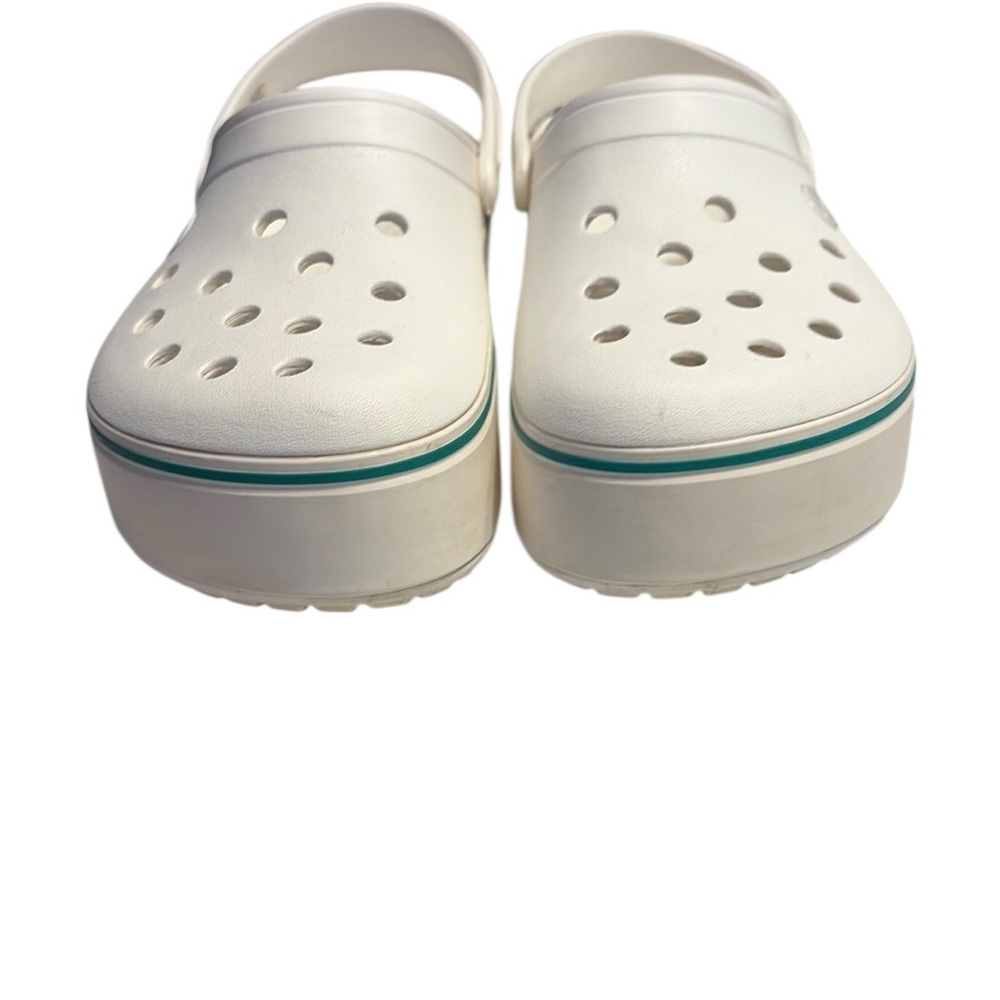 CROCS White Platform Classic Mules - Picture 3 of 11